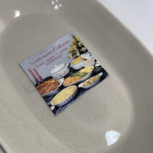 Southampton Stonewear Collection 13" Oval Serving Dish -Vintage 1985 Flower Prin